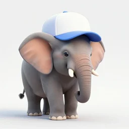 elephant wearing cap