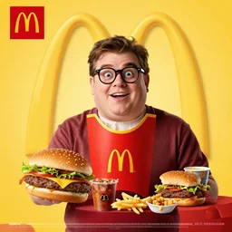 a promotional poster for the new mcshit of mcdonald's