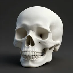 abstract 3D Object of an overgrown skull from a blender render, highly detailed