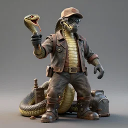 snake oil powered machine salesman, digital art, trending on artstation, high detail, high resolution, cgi, render