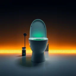 gaming toilet designed by razer, product photography, studio lighting