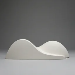 minimalist abstract sculpture of simplified hills and waves