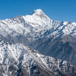 4 k hd, high resolution photograph of himalaya mountains seen from far away, shot with sigma f / 4. 2, 2 5 0 mm sharp lens, wide shot, high level texture render