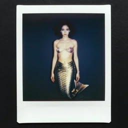weird mermaid, megalophobia, expired film, old polaroid,
