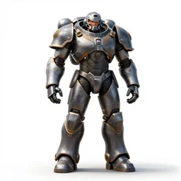 towering space marine in power armor, studio photography, full body, standing, isolated on a pure white background, centered, whole figure in frame, sharp focus, studio lighting