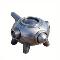 game asset for strange metallic device, transparent background