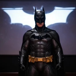 bob odenkirk as batman, in the dark knight rises, movie screen, epic cinematic lighting