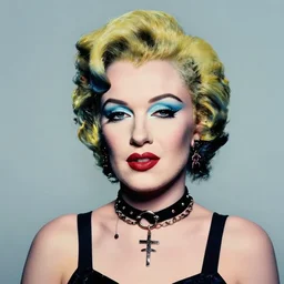a portrait of a pretty sewer punk young lady by andy warhol
