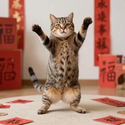 cat doing griddy celebration dance