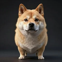 Elon Musk with doge body, realistic artstyle, wide shot, dramatic lighting, octane render, hyperrealistic, high quality, highly detailed, HD, beautiful, cinematic, 8k, unreal engine, facial accuracy, symmetrical