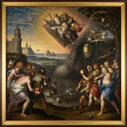 A renaissance painting of the end of the world