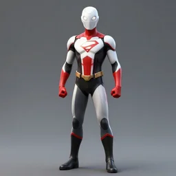 a superhero with a white, red and black suit, concept art, trending on artstation, very detailed, sharp, super coherent, flowing energy, glowing energy, by jason chan