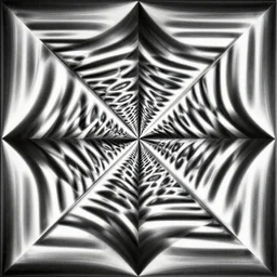 optical illusion fractals by victor vasarely, benoit b. mandelbrot, op art, illusion, metal shaded