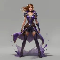 Emma Watson in the style of league of legends character full body league of legends splash art