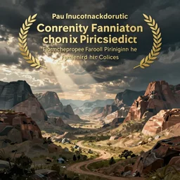 A landscape where the future and past collide, epic digital art, grandiose