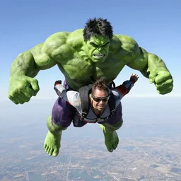 hulk skydiving