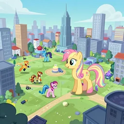 Fallout Equestria | City Scape Post Nuclear Canterlot from My Little Pony: Friendship is Magic