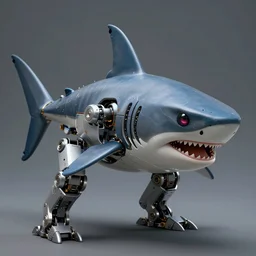 a robotic shark creature by neville page, ken barthelmey, carlos huante and doug chiang, sharp focus, trending on artstation, hyper realism, octane render, 8 k, hyper detailed, ultra detailed, highly detailed, zbrush, concept art, creature design