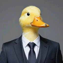 a high detail photo of a man with a duck's head wearing a suit, antropomorphic, photorealism