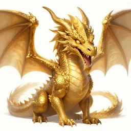 Golden Dragonborn, D&D Commision Art Dragon, Nagrax , Dragon Portrait Digital Commission, Closed Mouth, Smile