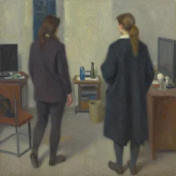 modernity and the trappings of modern life, oil painting by greg rutkowski