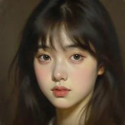cute anime girl face, painting by charles lidderdale, gaston bussiere, craig mullins, j. c. leyendecker