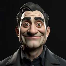 a smug man, 3 d cg, sculpted in zbrush, rendered in octane, character portrait, studio lighting, realistic
