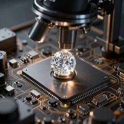 pristine intricated jewelery integrated circuit, light micrograph