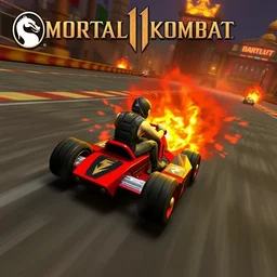 mortal kombat 1 1 kart, race, action screenshot