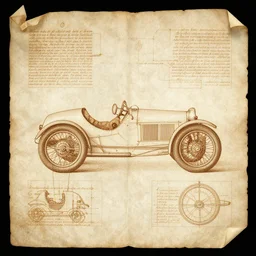 ancient technical schematics on parchment by leonardo da vinci of a lancia 0 3 7