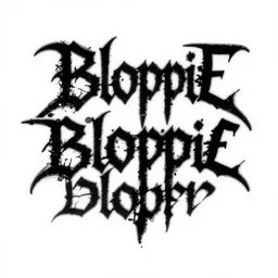 logo for a Scandinavian death metal band named Bloppie