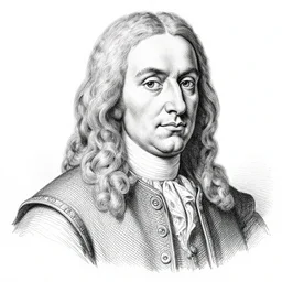 blaise pascal, line drawing