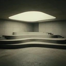 noisy photograph of a small liminal underground garden, office ceiling panels, retrofuturism, brutalism, staggered terraces, minimalist, cinematic, soft vintage glow, unreal engine
