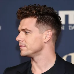 rick astley perm wavy fade haircut