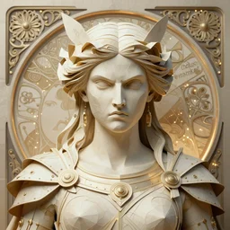 the goddess hera looking angry, armour made of paper, volumetric lights, dystopian, intricate, elegant, highly detailed, digital painting, artstation, concept art, smooth, sharp focus, symmetric face, illustration, art by artgerm and greg rutkowski and alphonse mucha