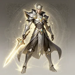 a character concept art by illustrator at riot games, artgerm and greg rutkowski and alphonse mucha. in the style of arcane!! dynamic pose, full body!! clear portrait of a league of legends hero!! fantasy weapon!! light effect. hyper detailed. glowing lights!! lineart. intricate, elegant, digital painting, artstation, smooth, sharp focus