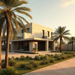 a 4 k hd picture of a modern day house in the middle of egypt, digital art