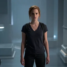 Movie still of Emma Watson in Inception in a dreamscape