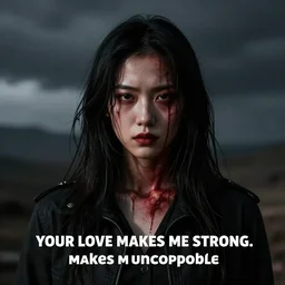 Your love makes me strong. Your hate makes me unstoppable