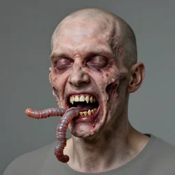 a portrait of vladimir solovyov, flesh eating worms, macabre, horror saw teeth, horror rotten teeth, peeling face skin, by donato giancola and greg rutkowski and wayne barlow and zdzisław beksinski, realistic face, visible face, digital art, artstation, symmetry