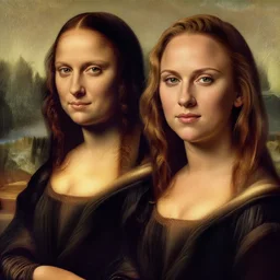 portrait of natalie portman and scarlet johansson, by albrecht durer, jean delville, alphonse mucha, jan van eyck, da vinci