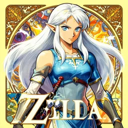 link as the fierce diety form with white hair!! from the legend of zelda!! portrait illustration, pop art, splash painting, art by geof darrow, ashley wood, alphonse mucha, makoto shinkai