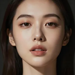 beautiful woman with mouths where her eyes should be