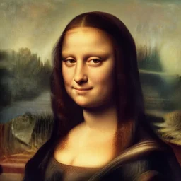 selfie photo of female fashion model is studio face as the mona lisa face studio lighting dramatic lighting