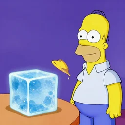 ice cube and homer simpson talking