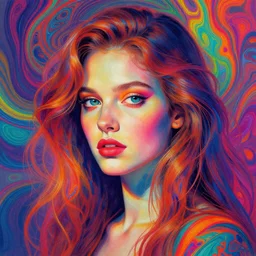 “ a psychedelic portrait of dmt, vibrant color scheme, highly detailed, in the style of romanticism, cinematic, artstation, moebius, greg rutkowski ”