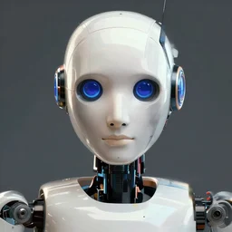 A robot artist, portrait, detailed digital art