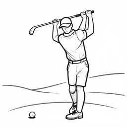 2 d outline illustration of a golf 2