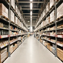 endless isles of an ikea store that stretches on forever in all directions