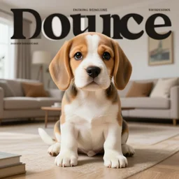 a large lamp beagle puppy inspired design, placed in a large living room, art designers magazine HD photo superrealism 3d 8k resolution